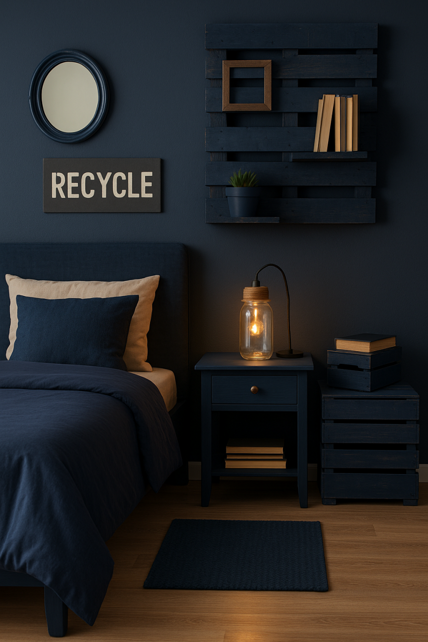 Lajivert Genç Odası İçin Yaratıcı Geri Dönüşüm Fikirleri