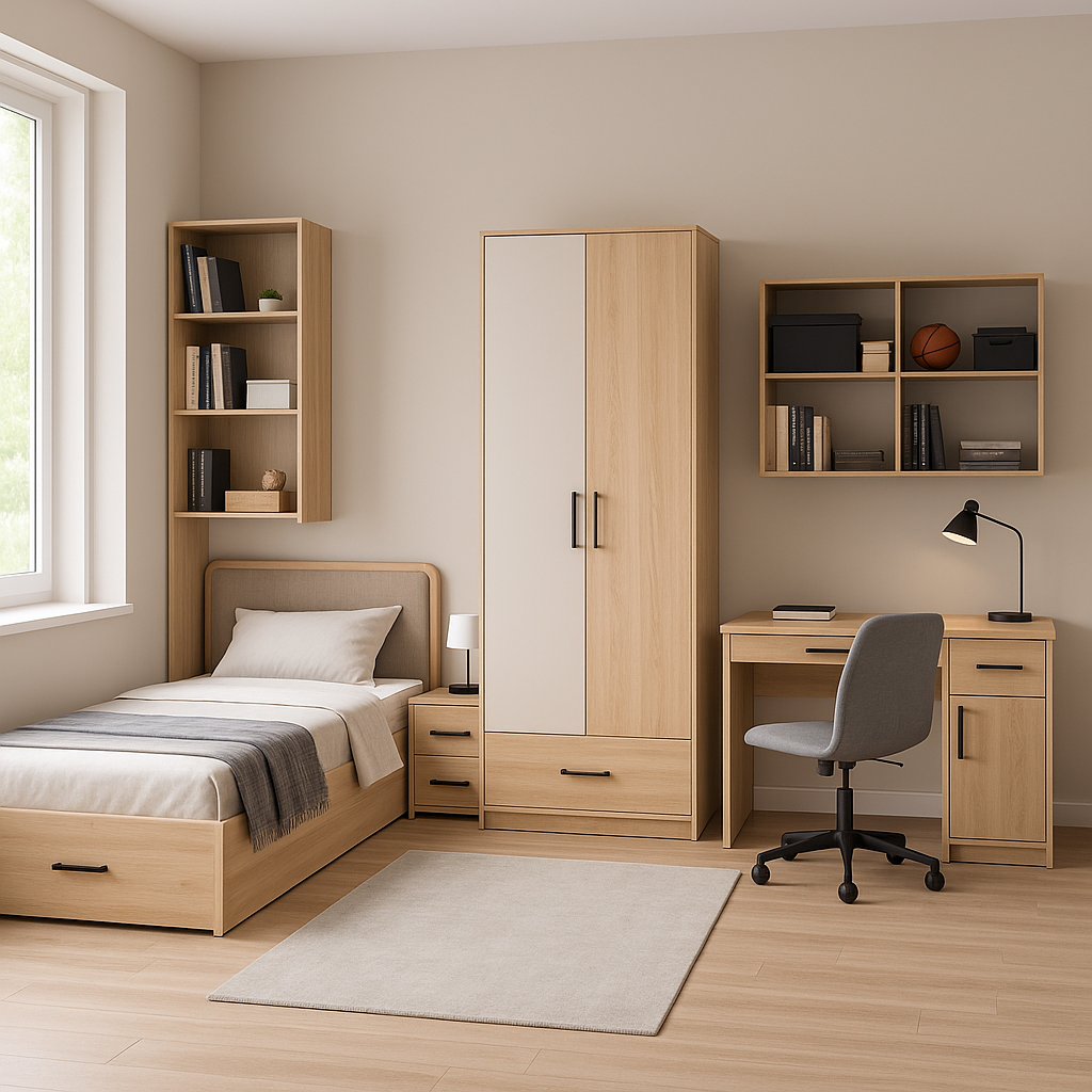 Dikdörtgen Genç Oda Düzeni