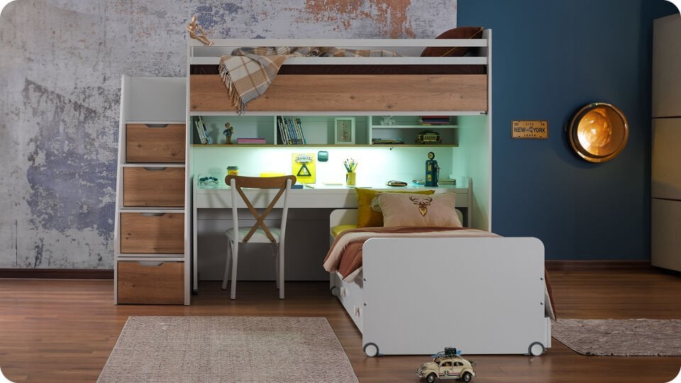 Joker Akıllı Ranza 100X200 Ceviz