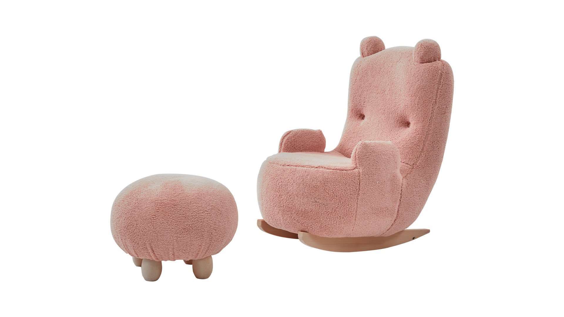 Panda Sallanan Sandalye + Puf Pudra