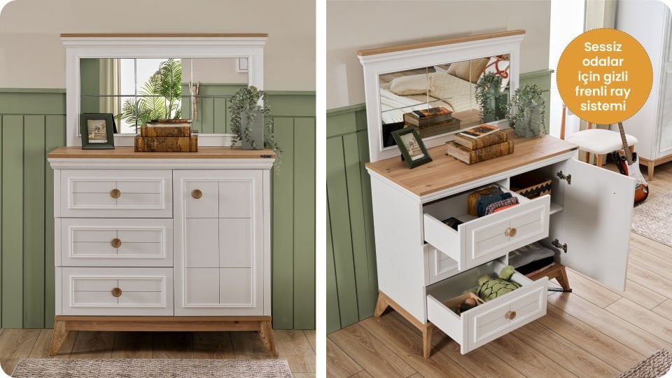 Alegra Kapaklı Şifonyer Aynası