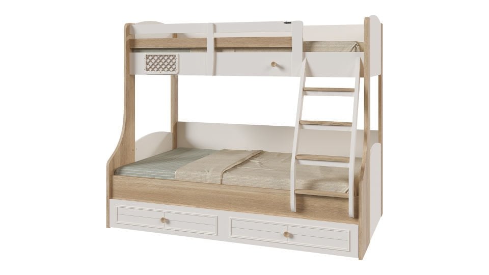 Alegra Ranza Alt : 120x200 Üst : 90x200 + Ranza Alt Karyola 90*190