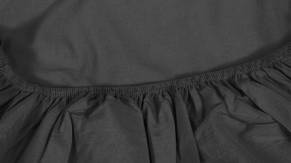 Dora Lastikli Çarşaf & Yastık Kılıfı Seti  140*200 - Siyah