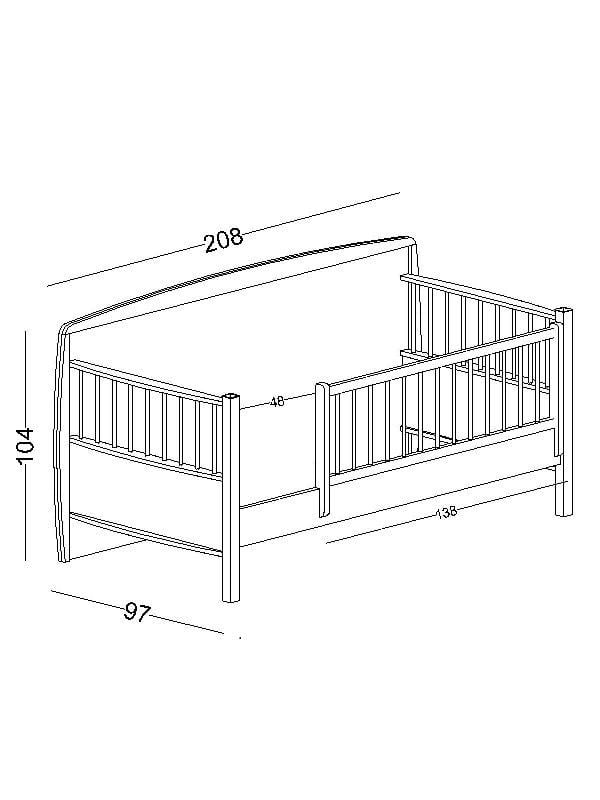 Nora Montessori 90*190 Krem