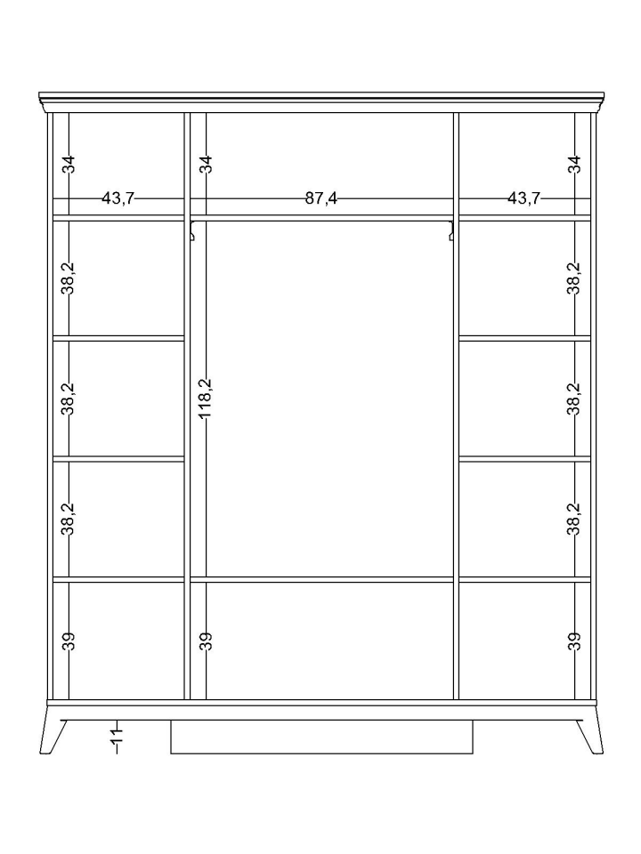 Gloria 4 Kapaklı Dolap