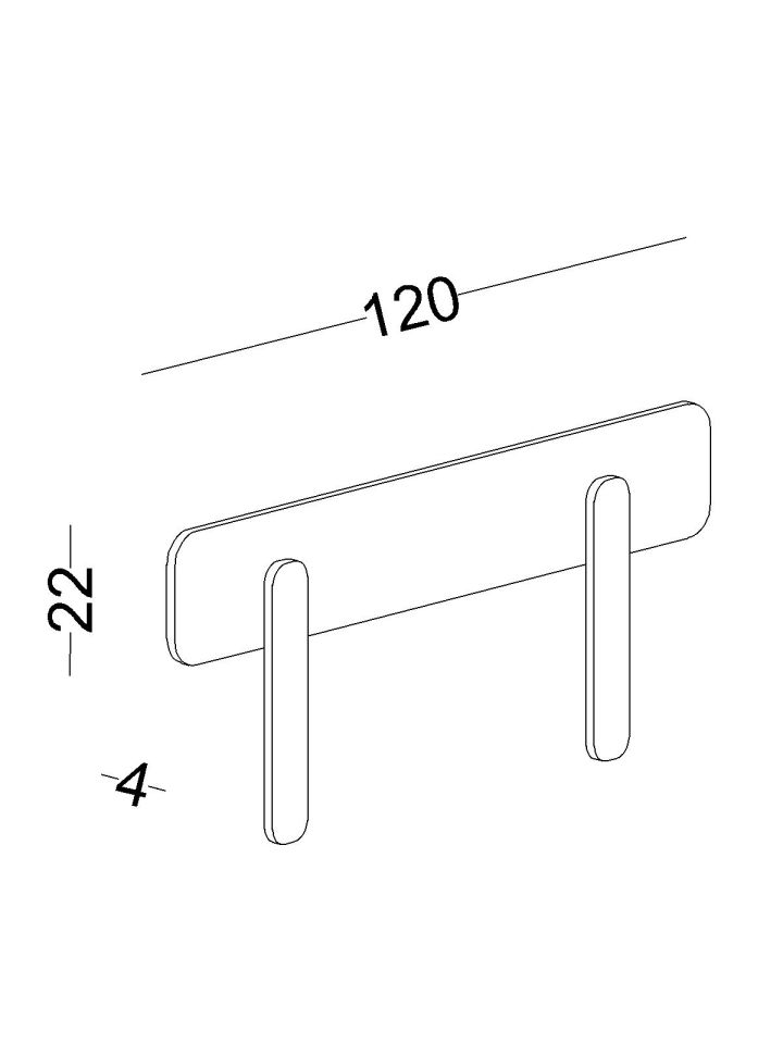 Opsiyonel Korkuluk 120x22 Beyaz