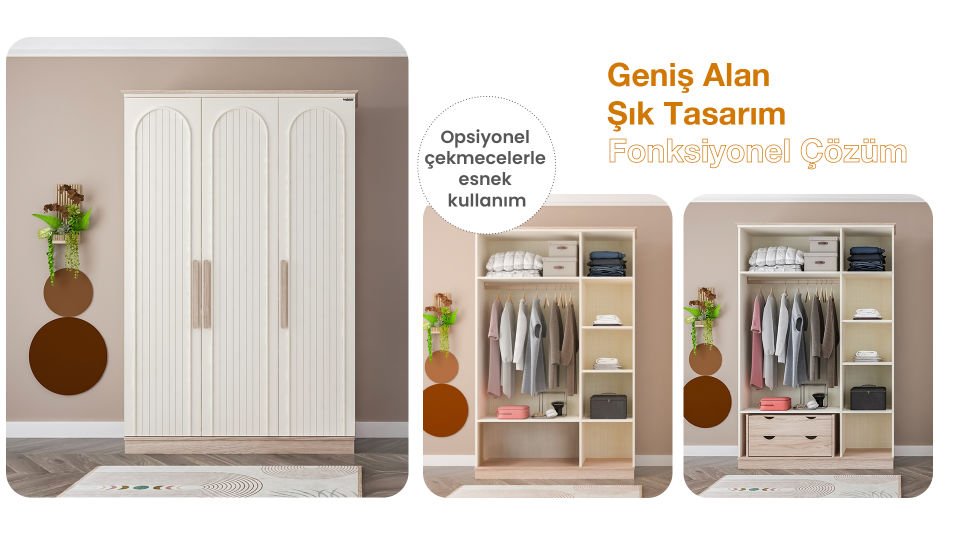 Bohemsoft 1 Adet Ahşap Sol Kapak