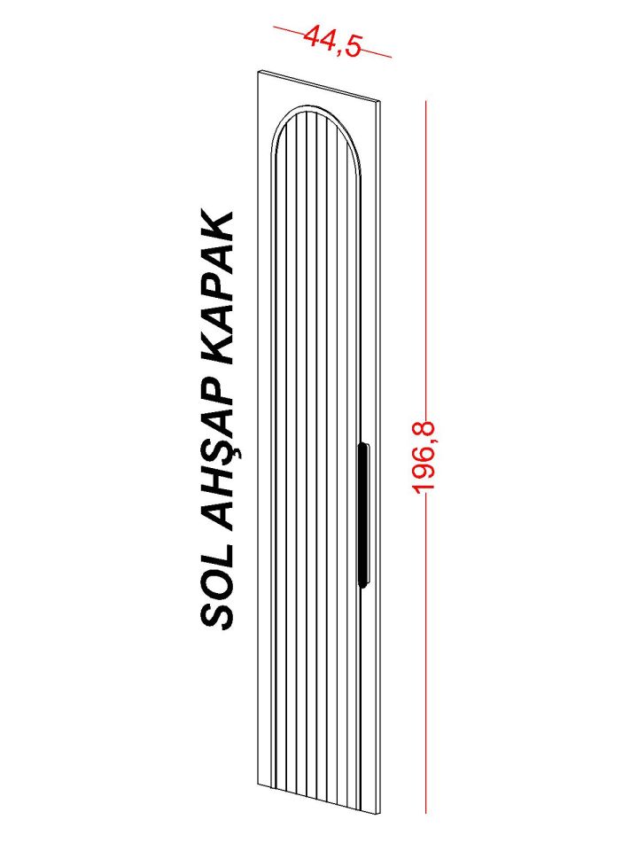Bohemsoft 1 Adet Ahşap Sol Kapak