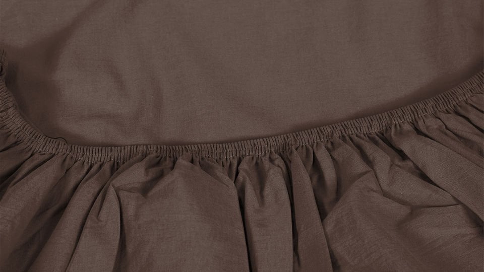 Dora Lastikli Çarşaf 120*200 - Kahverengi
