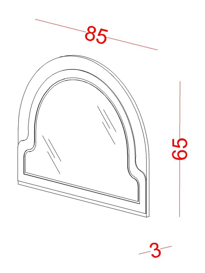 Bohemsoft Şifonyer Aynası Ledli
