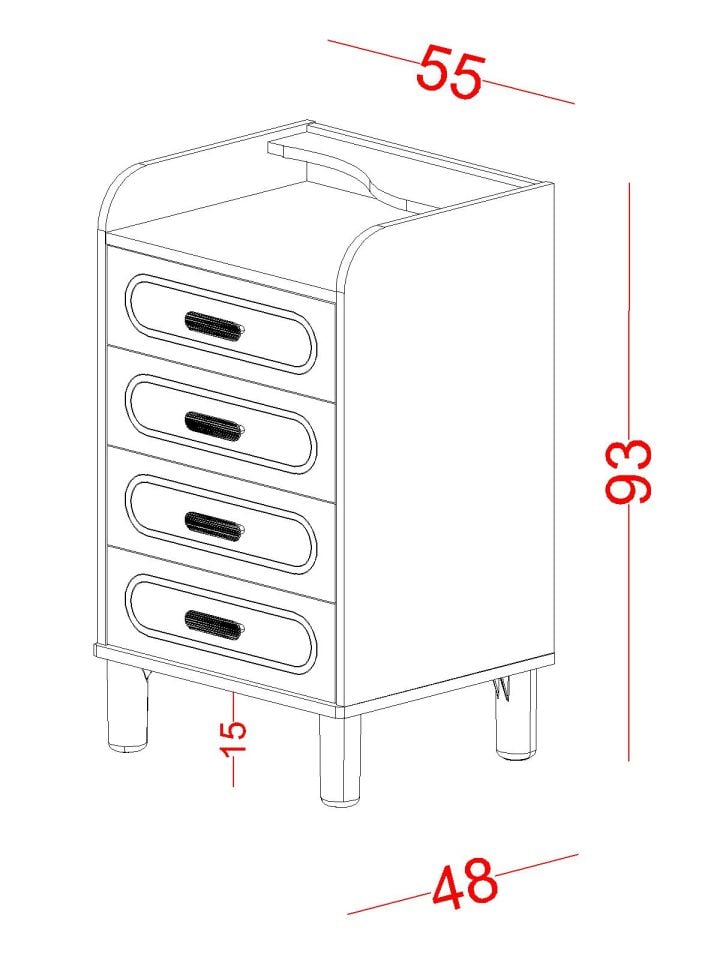 Bohemsoft Yüksek Şifonyer