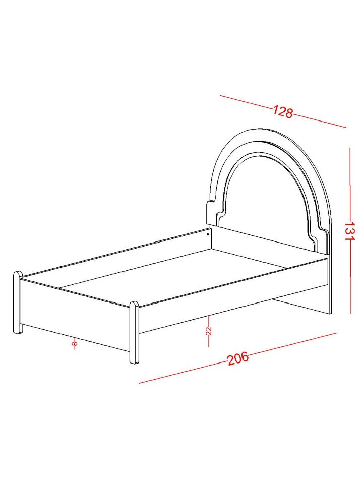 Bohemsoft Lüx Karyola 120x200