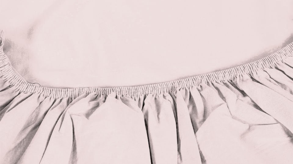 Dora Lastikli Çarşaf 120*200 - Pudra