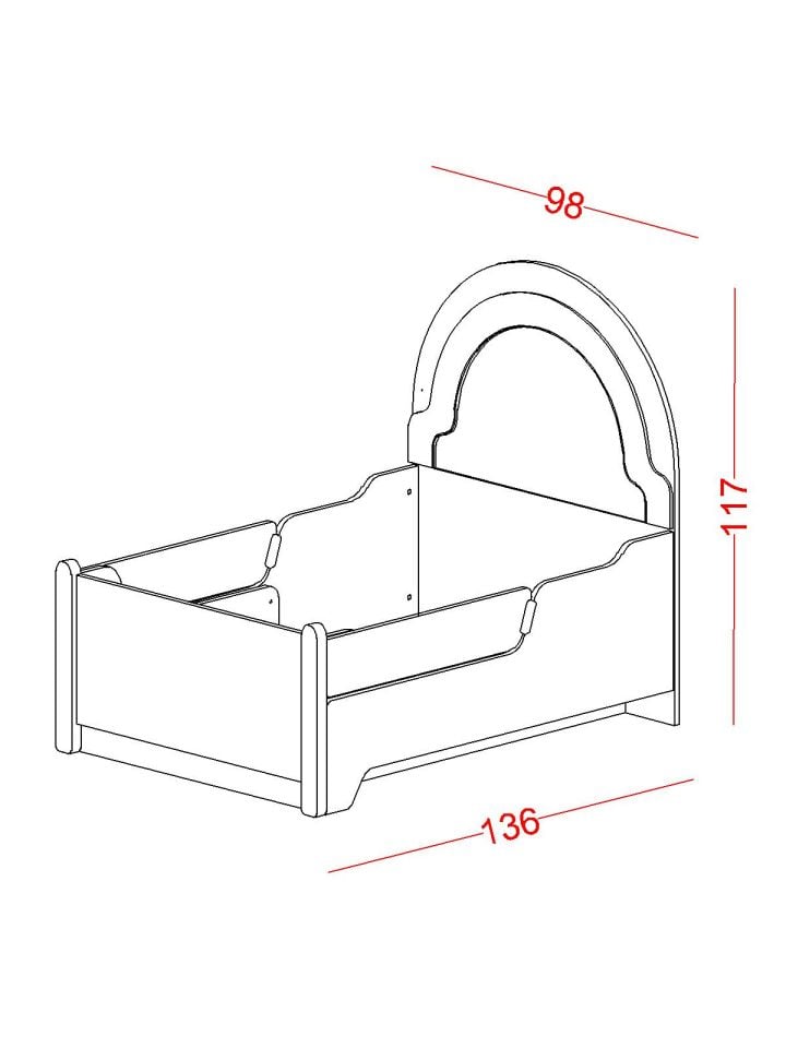 Bohemsoft Uzayabilen Lüx Karyola 90x130 / 90x200