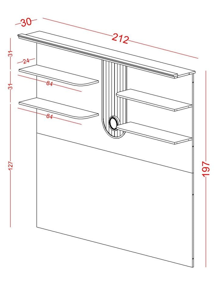 Bohemsoft Arka Ünite 200 cm