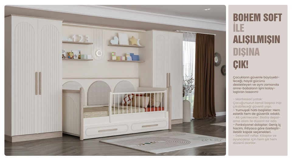 Bohemsoft Arka Ünite 200 cm