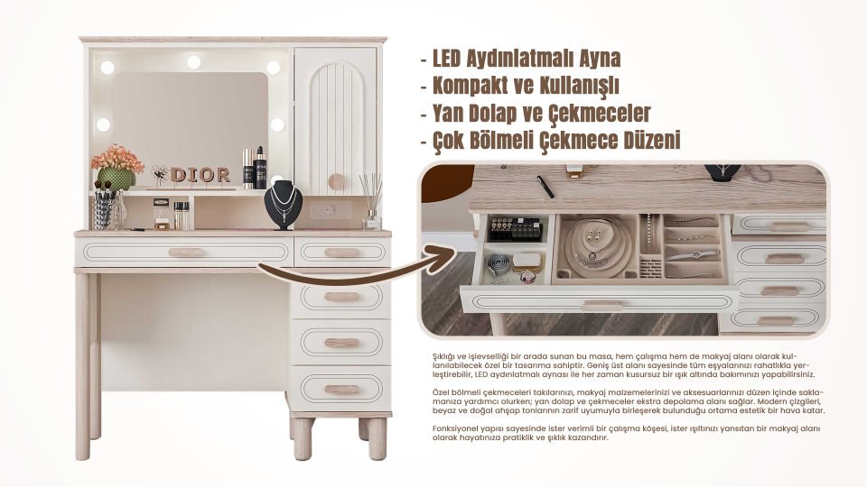 Bohemsoft Makyaj Masası