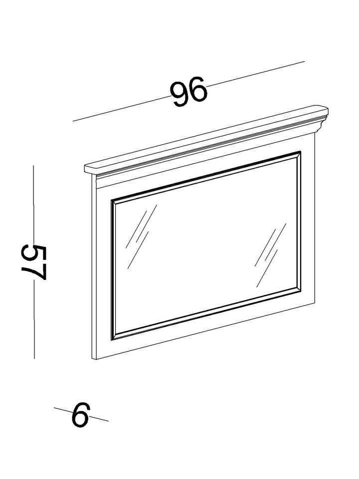 Alegra 3 Çekmeceli Şifonyer Aynası