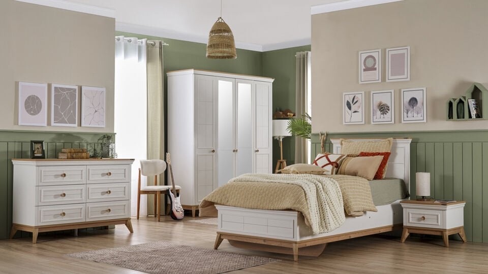 Alegra 4 Kapaklı Dolap (Aynalı)