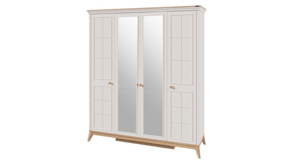 Alegra 4 Kapaklı Dolap (Aynalı)