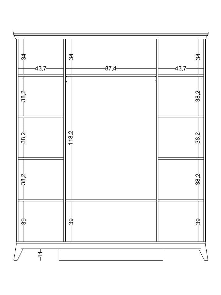 Alegra 4 Kapaklı Dolap (Aynalı)