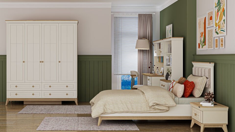 Alegra 4 Kapaklı Dolap Çekmeceli