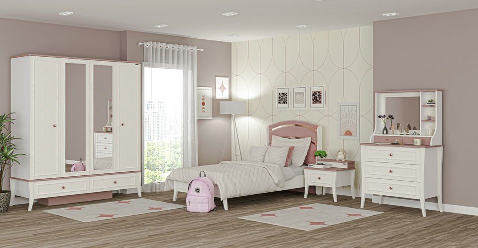 Ruby 4 Kapaklı Dolap