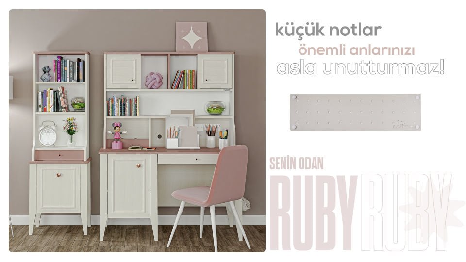 Ruby Çalışma Masası Üst Modül