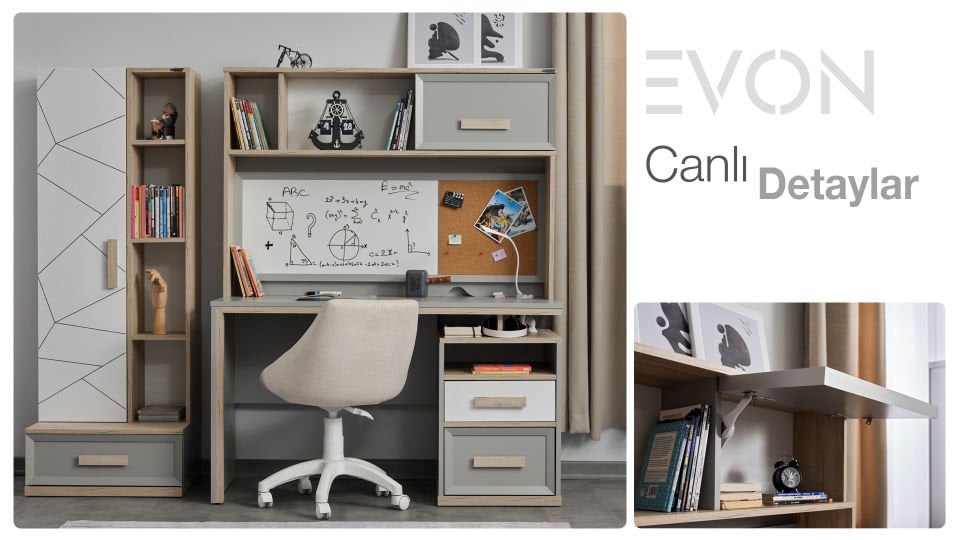 Evon Çalışma Masası Üst Modül