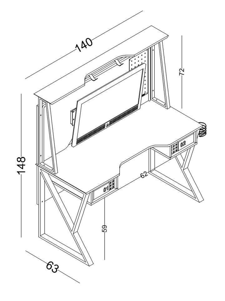 Arcade Çalışma Masası