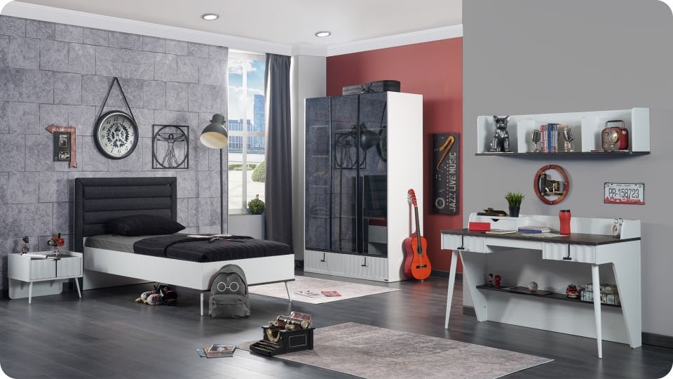 Cool 3 Lü Cam Kapaklı Dolap