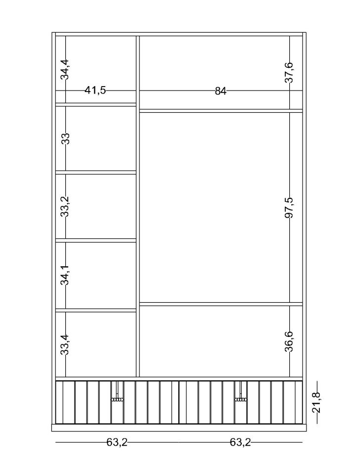 Cool 3 Lü Cam Kapaklı Dolap