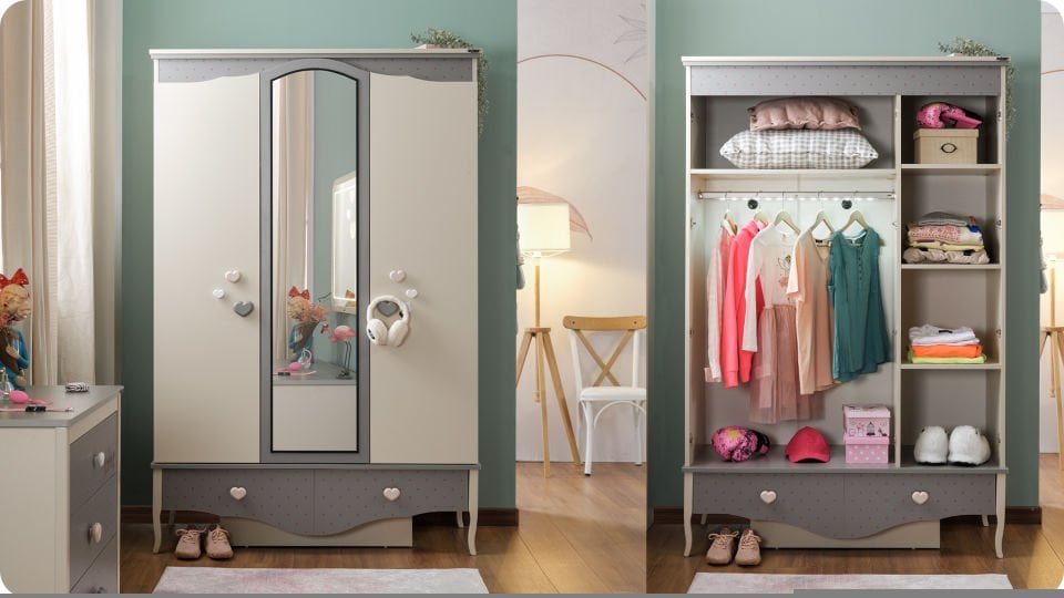 Juliet 3 Kapaklı Dolap