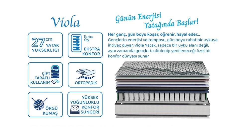 Viola Yatak - 100*200