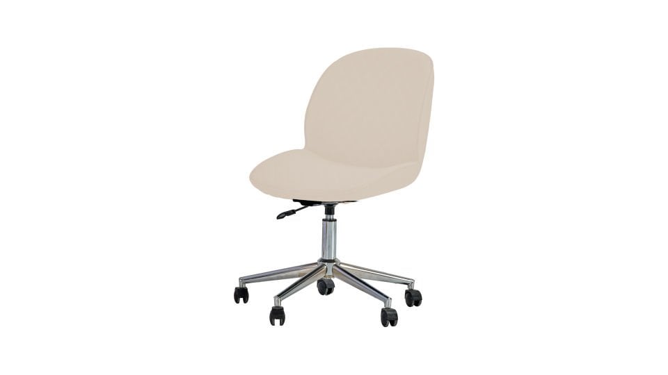 Gamze Sandalye - Krem (Krom Ayak)