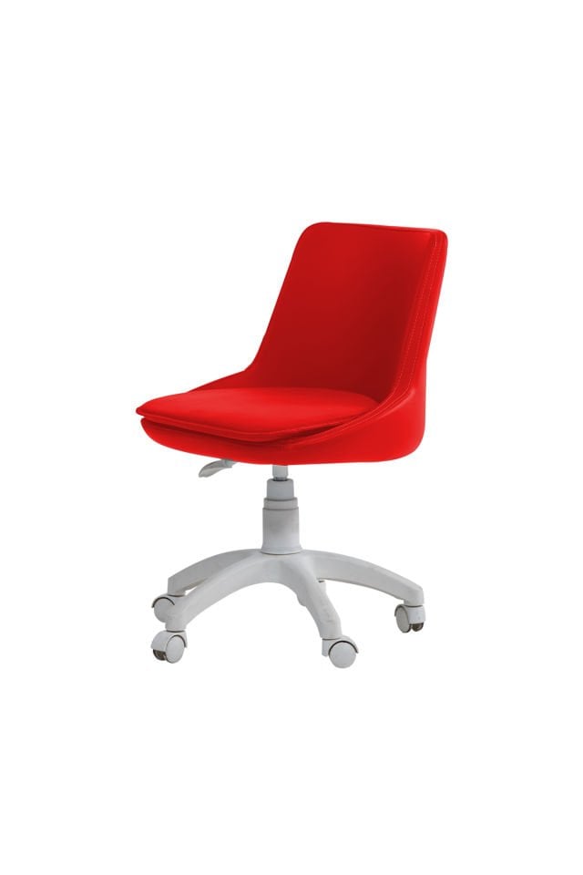 Vista Sandalye - Kırmızı (Beyaz Ayak)