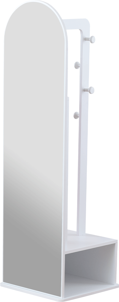 Mira Boy Aynası Tekerlekli Beyaz