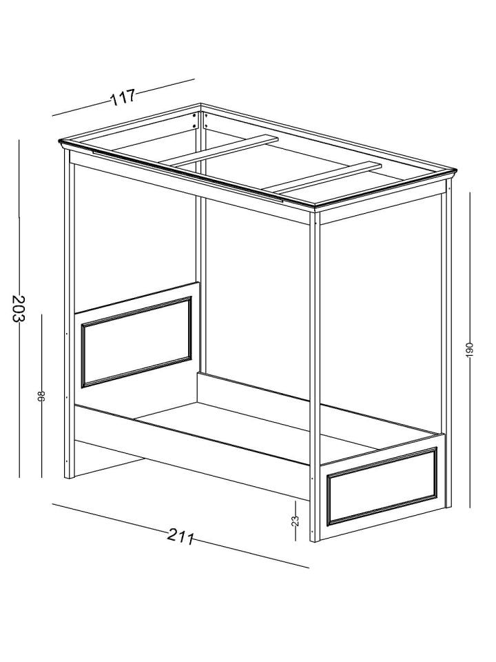 Alya Cibinlikli Karyola 100*200