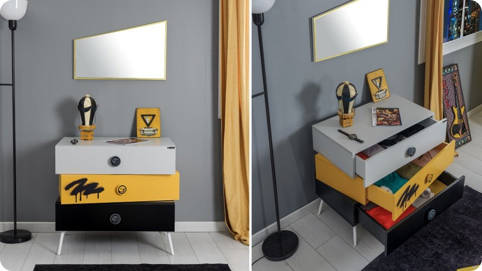 Skate Şifonyer Ve Aynası