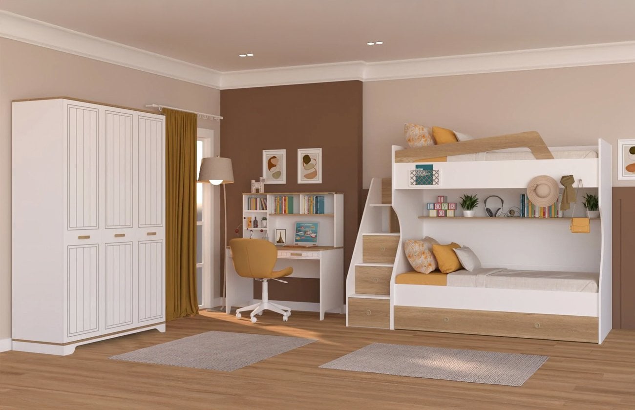 Ferro Ranza Çocuk Odası Beyaz dolap