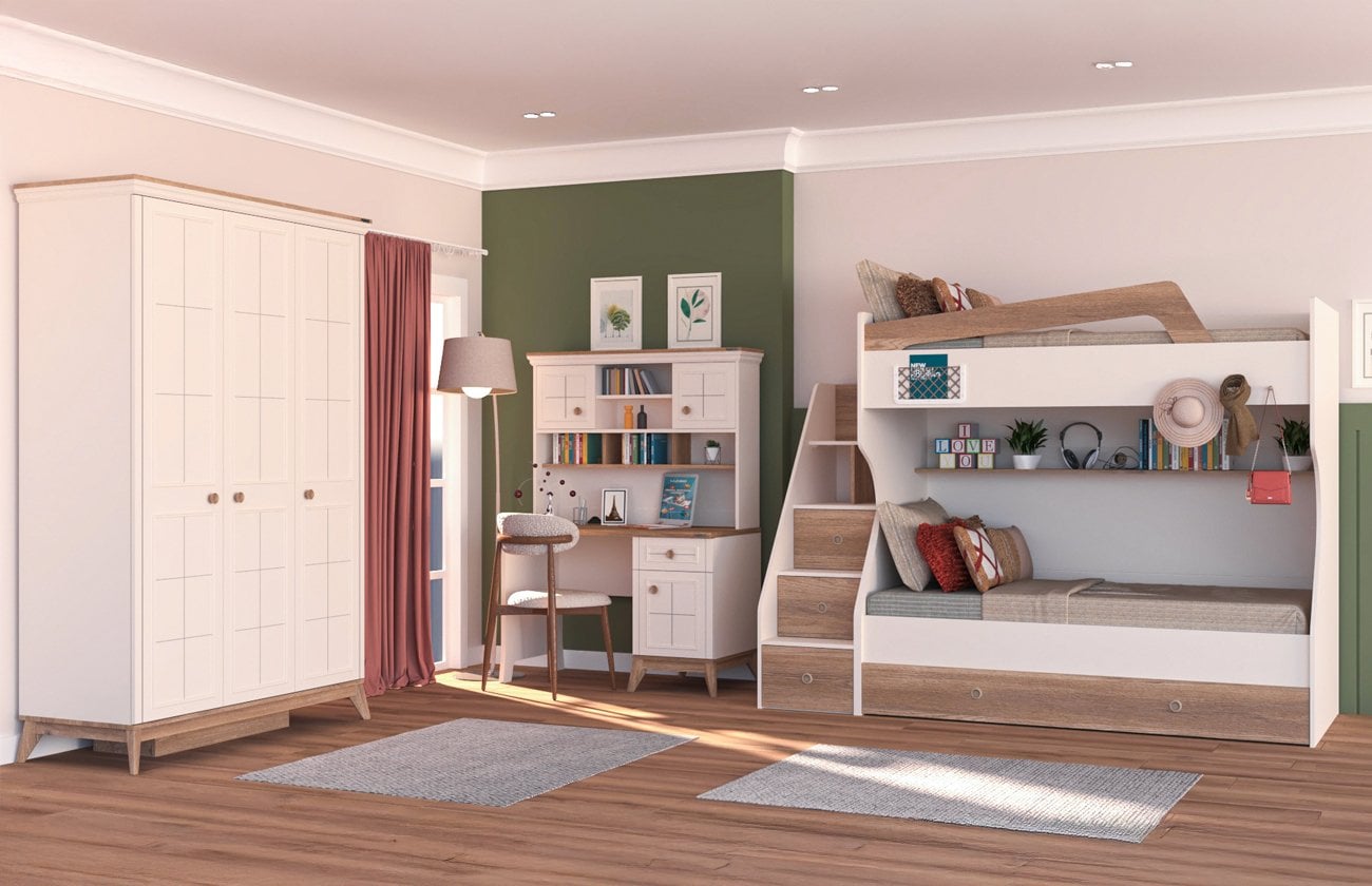 Ferro Ranza Çocuk Odası Krem dolap