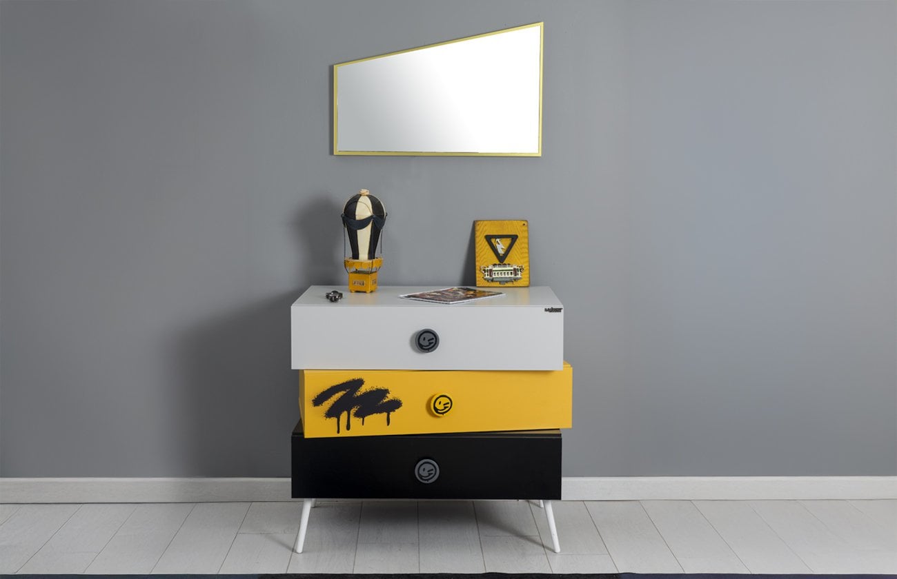 Skate Çalışma Masası + Üst Modül dolap
